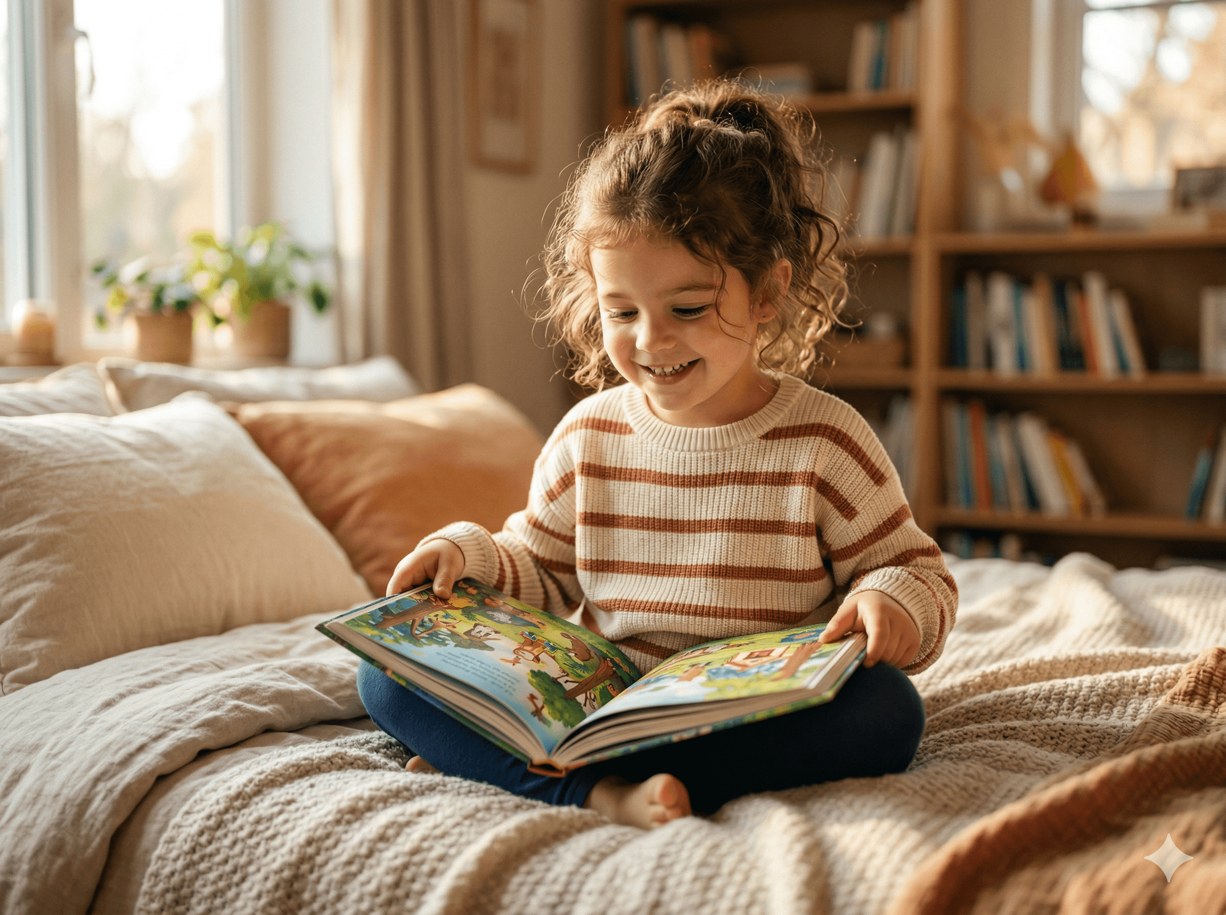 Child holding their personalised printed storybook